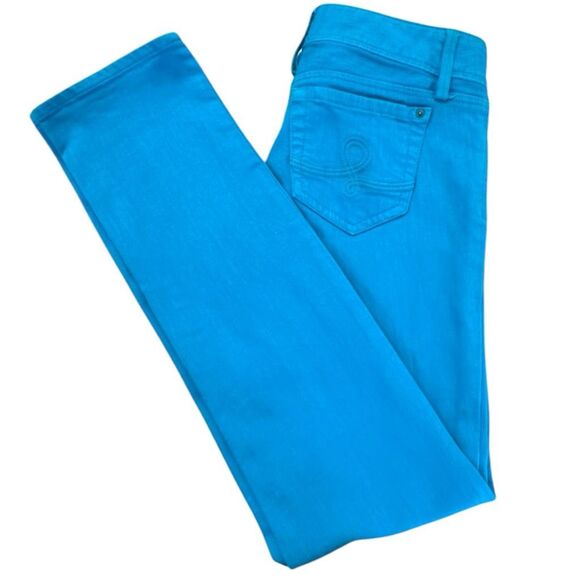 Lilly Pulitzer Women's Stretch Low Rise Worth Straight Leg Jeans Blue Size 2 - Picture 1 of 14